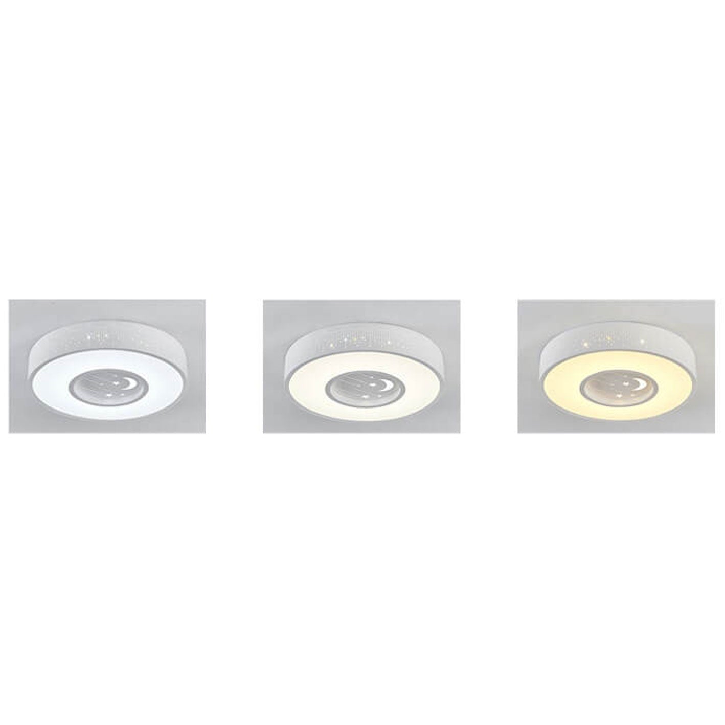Modern Minimalist Starry Sky Round Children's LED Flush Mount Ceiling Light