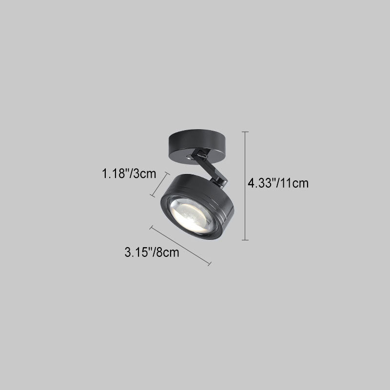 Contemporary Industrial Aluminum Cylinder LED Spotlight Wall Sconce Lamp For Bedroom