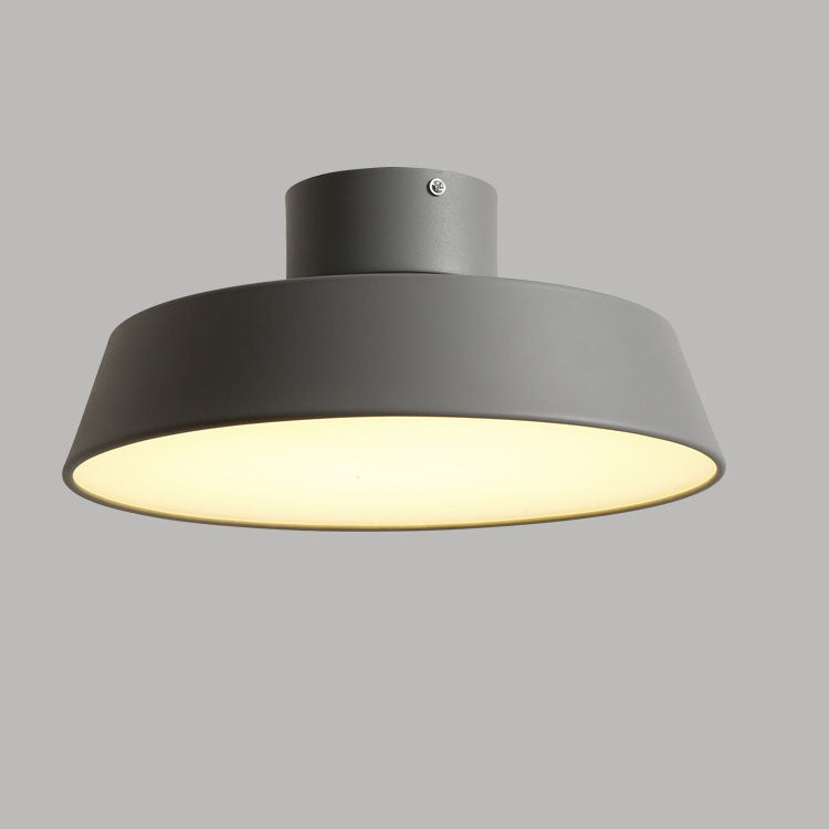 Nordic Minimalist Round Pot Iron LED Flush Mount Ceiling Light