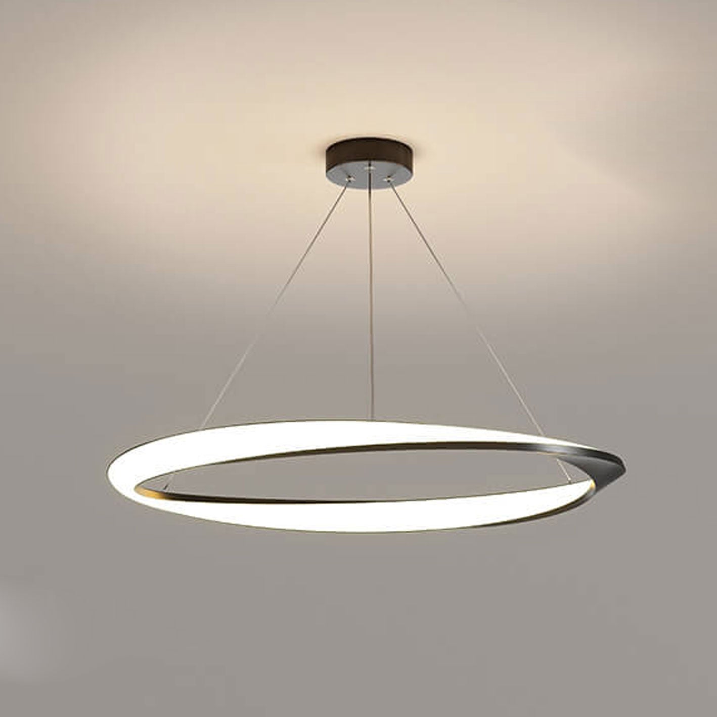 Nordic Light Luxury Round Aluminum LED Pendant Light
