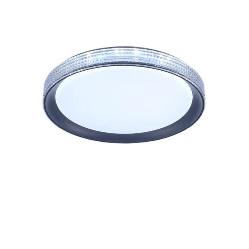 Modern Luxury Crystal Water Wave Diamond Circle LED Flush Mount Ceiling Light
