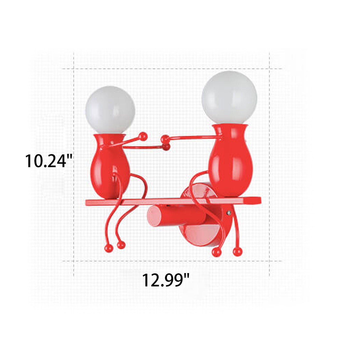 Modern Creative Two Little People 2-Light Wall Sconce Lamp
