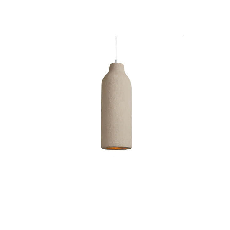 Modern Minimalist Pure Grey Geometric Shape 1-Light Pendant Light