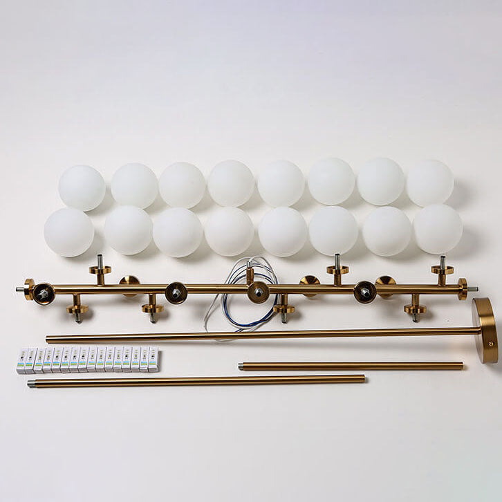 ثريا جزيرة نورديك لايت الفاخرة بتصميم كرة زجاجية سحرية مزودة بـ 16 مصباحًا