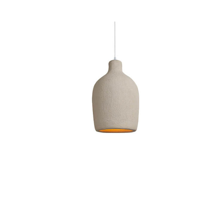Modern Minimalist Pure Grey Geometric Shape 1-Light Pendant Light