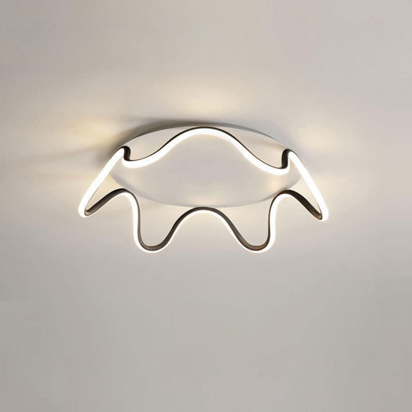 Modern Simple Crown Aluminum LED Flush Mount Ceiling Light