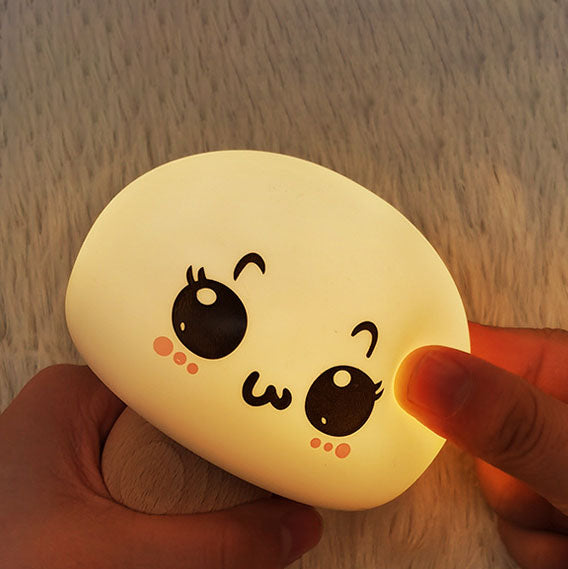 Modern Creative Mushroom Color-changing Log Silicone Pat Night Light Table Lamp