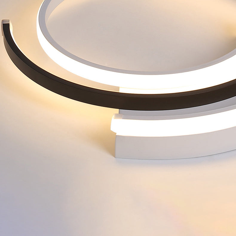 مصباح سقف LED دائري معاصر من الحديد والألومنيوم بتصميم اسكندنافي لغرفة المعيشة