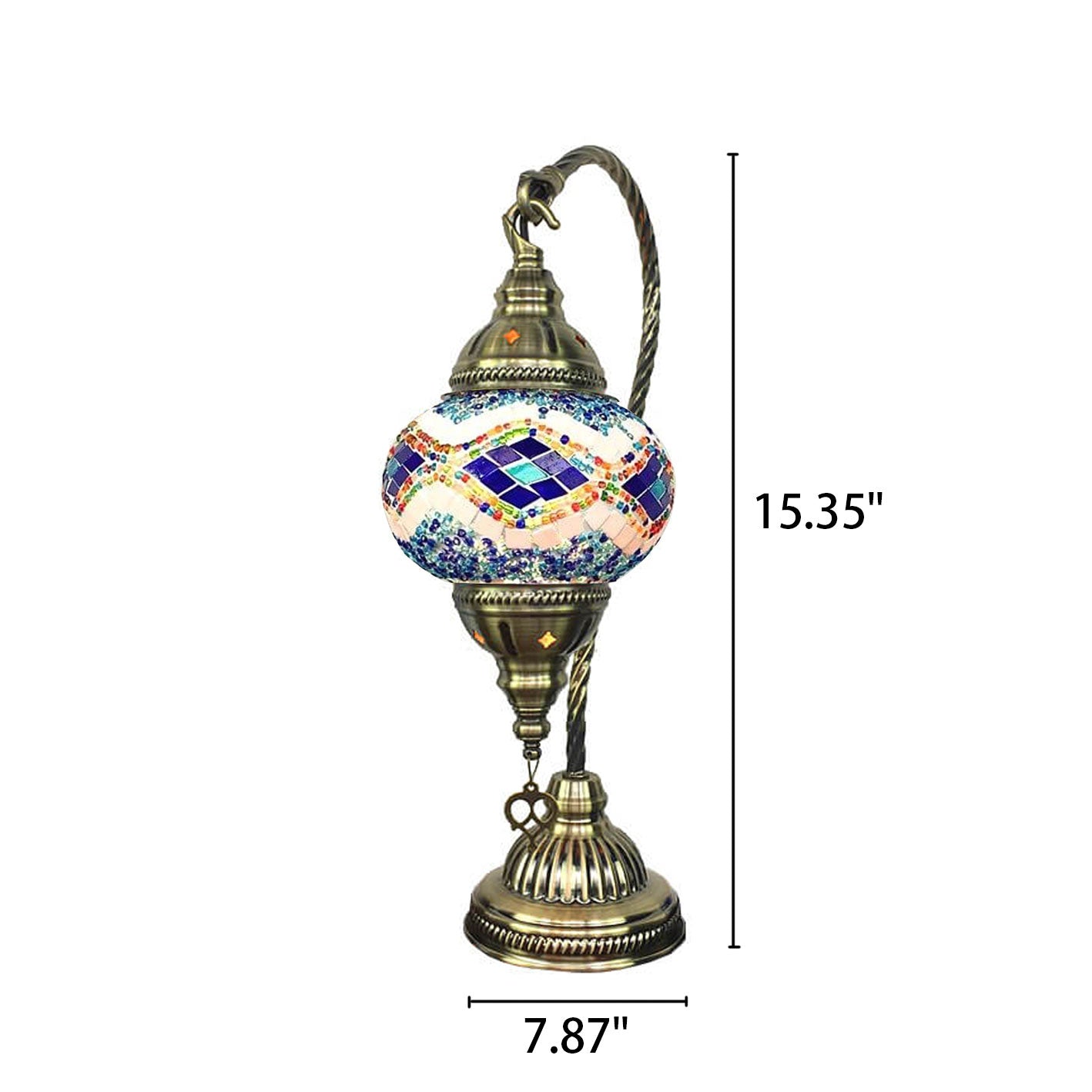 Vintage Stained Glass Turkish Style LED Table Lamp
