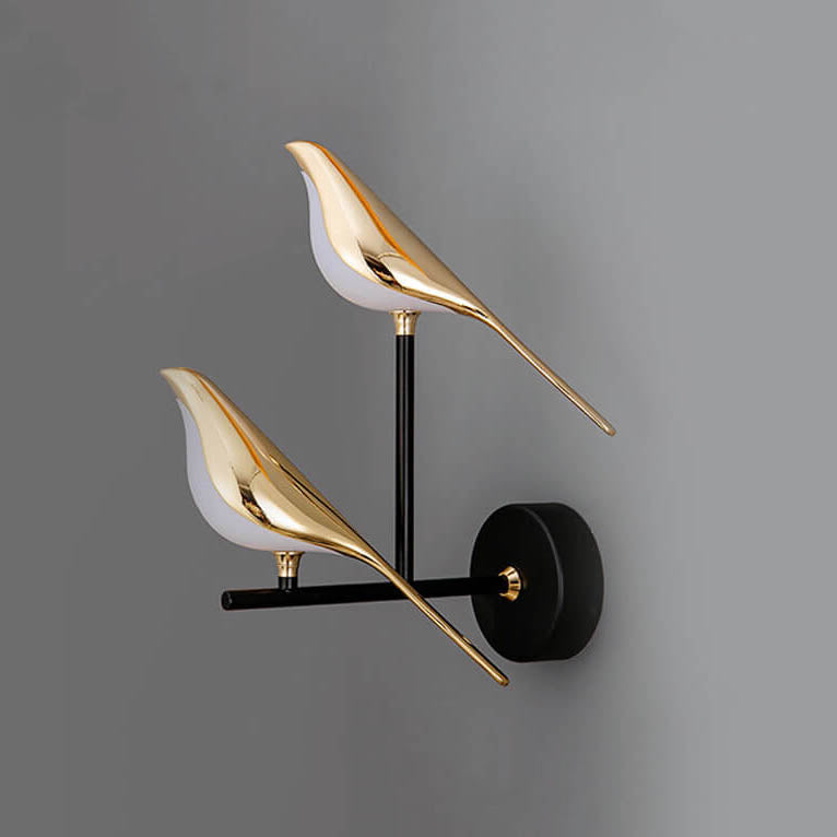 مصباح حائطي دوار LED بتصميم طائر إبداعي حديث بنصف ضوء