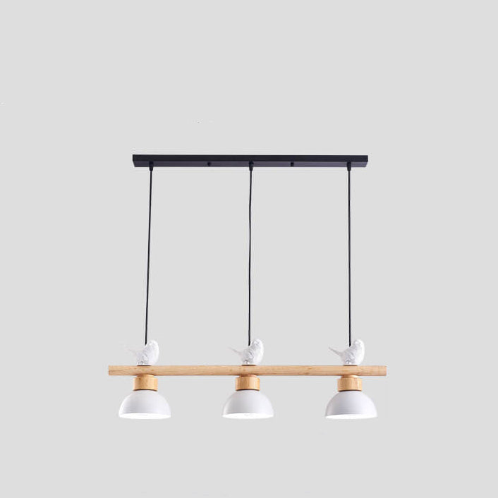 Nordic Resin Bird Dome Shade 3- Light Chandelier