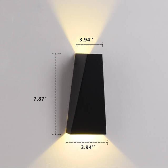 مصباح حائط LED شبه منحرف حديث وبسيط مزود بمصباحين