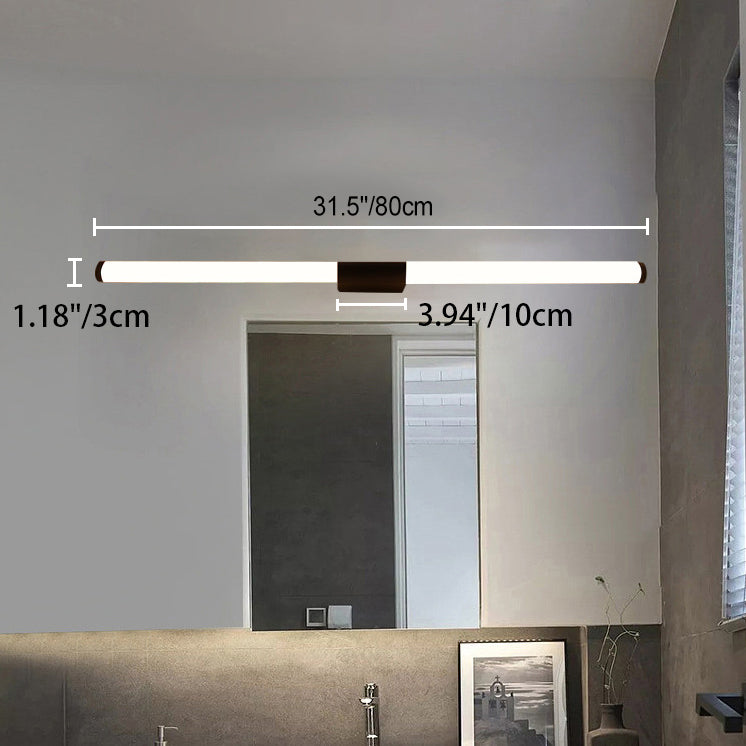 Modern Minimalist Cylindrical Iron Base Aluminum Acrylic Shade LED Vanity Lamp Wall Sconce Lamp For Bathroom