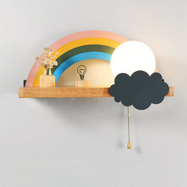 Nordic Cartoon Rainbow 1-Light Wall Sconce Lamp