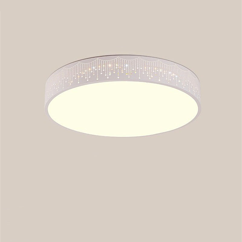Modern Creative Meteor Round Children's Iron Acrylic LED Flush Mount Light