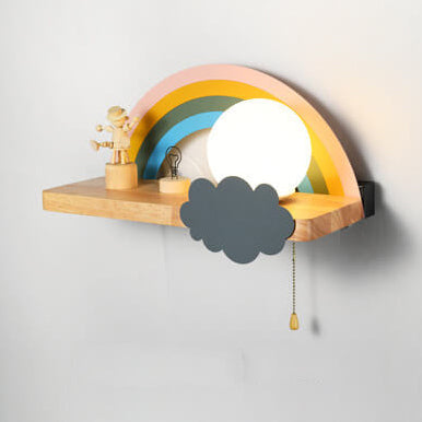 Nordic Cartoon Rainbow 1-Light Wall Sconce Lamp
