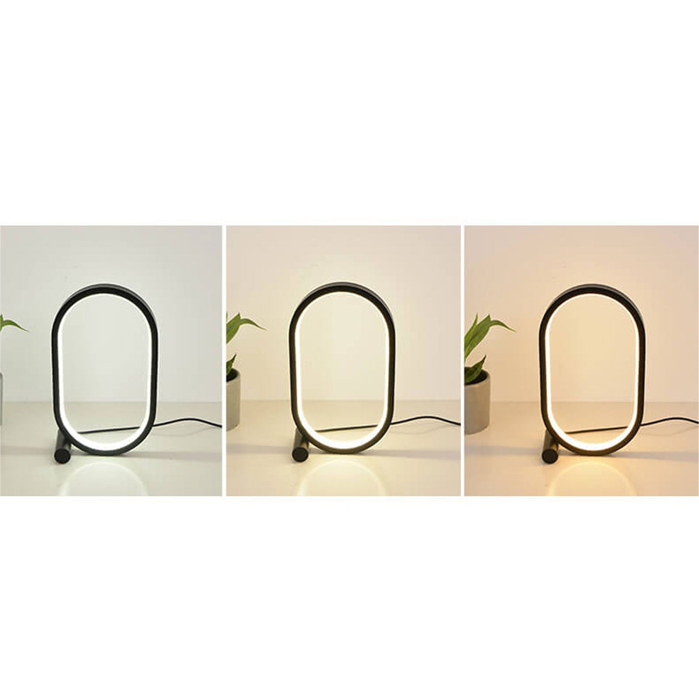 Creative Simple Oval USB LED Night Light Table Lamp