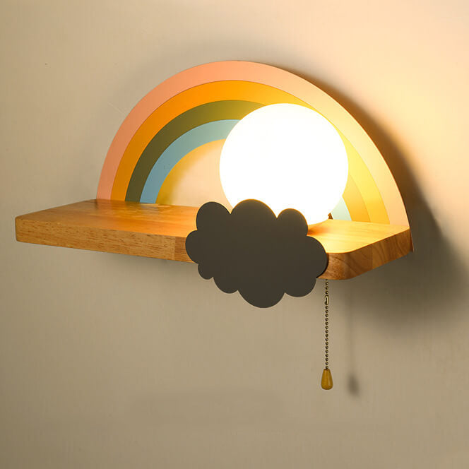Nordic Cartoon Rainbow 1-Light Wall Sconce Lamp