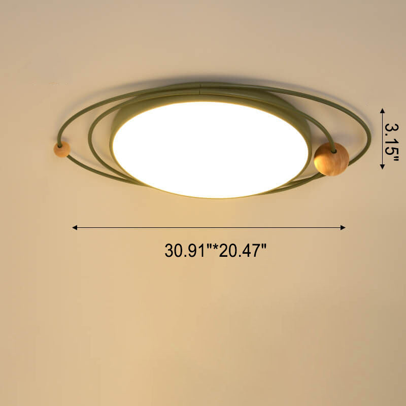 Nordic Creative Round Iron Ring LED Flush Mount Ceiling Light