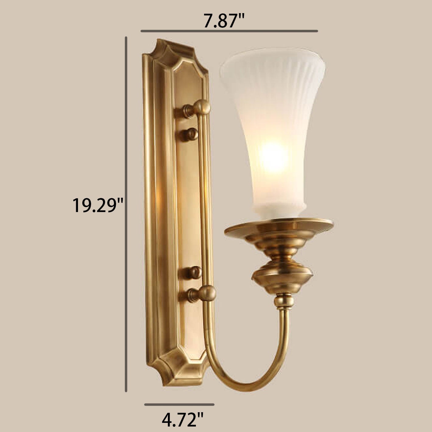 Modern Light Luxury All Copper Glass Petals 1/2-Light Wall Sconce Lamp