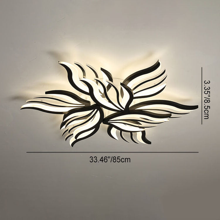Modern Creative Personality Acrylic Flower Shape LED Semi-Flush Mount Ceiling Light