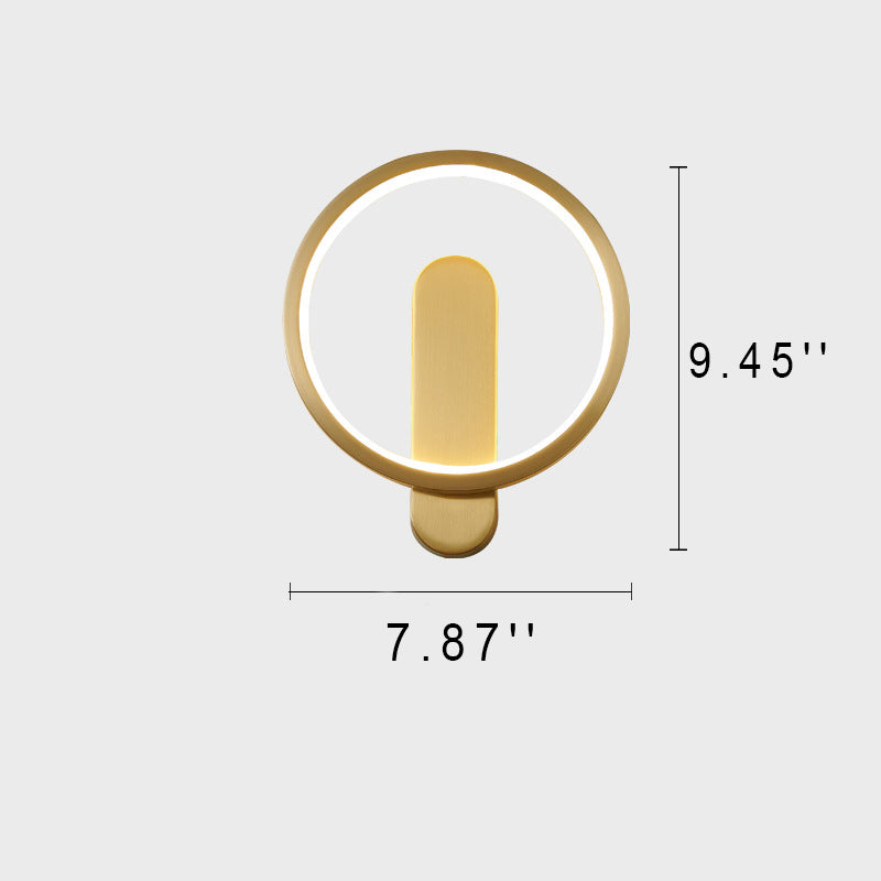 Creative Brass Circle LED Luxury Wall Sconce Lamp