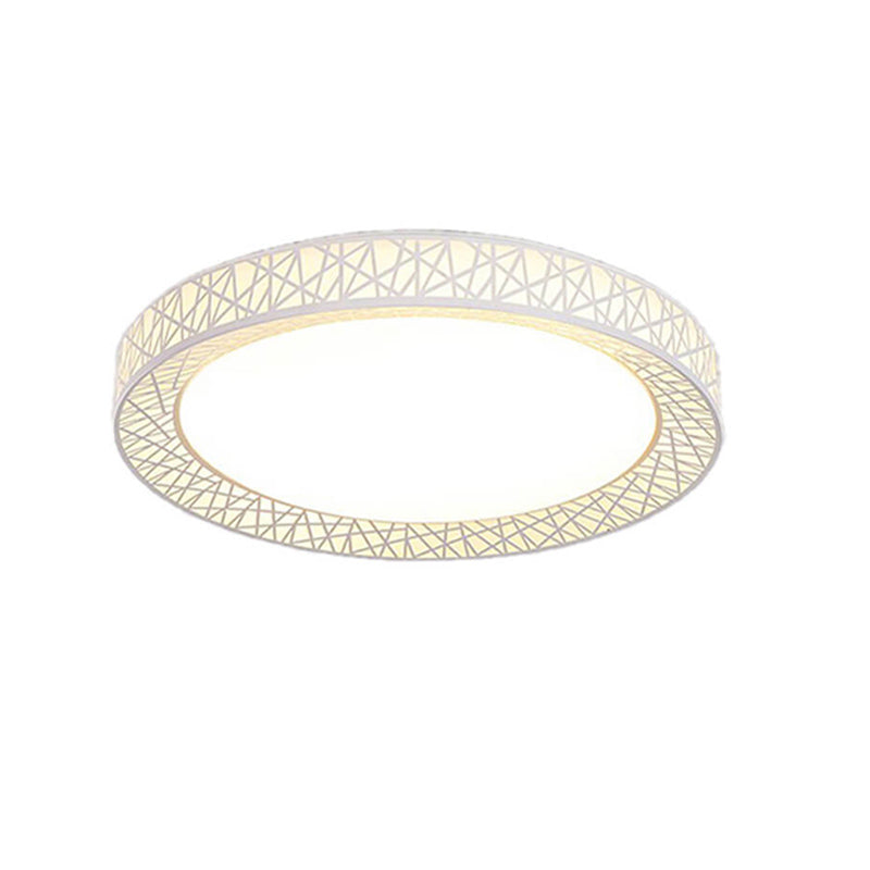Modern Creative Round Bird's Nest Iron LED Flush Mount Ceiling Light
