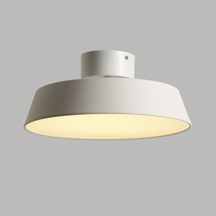 Nordic Minimalist Round Pot Iron LED Flush Mount Ceiling Light