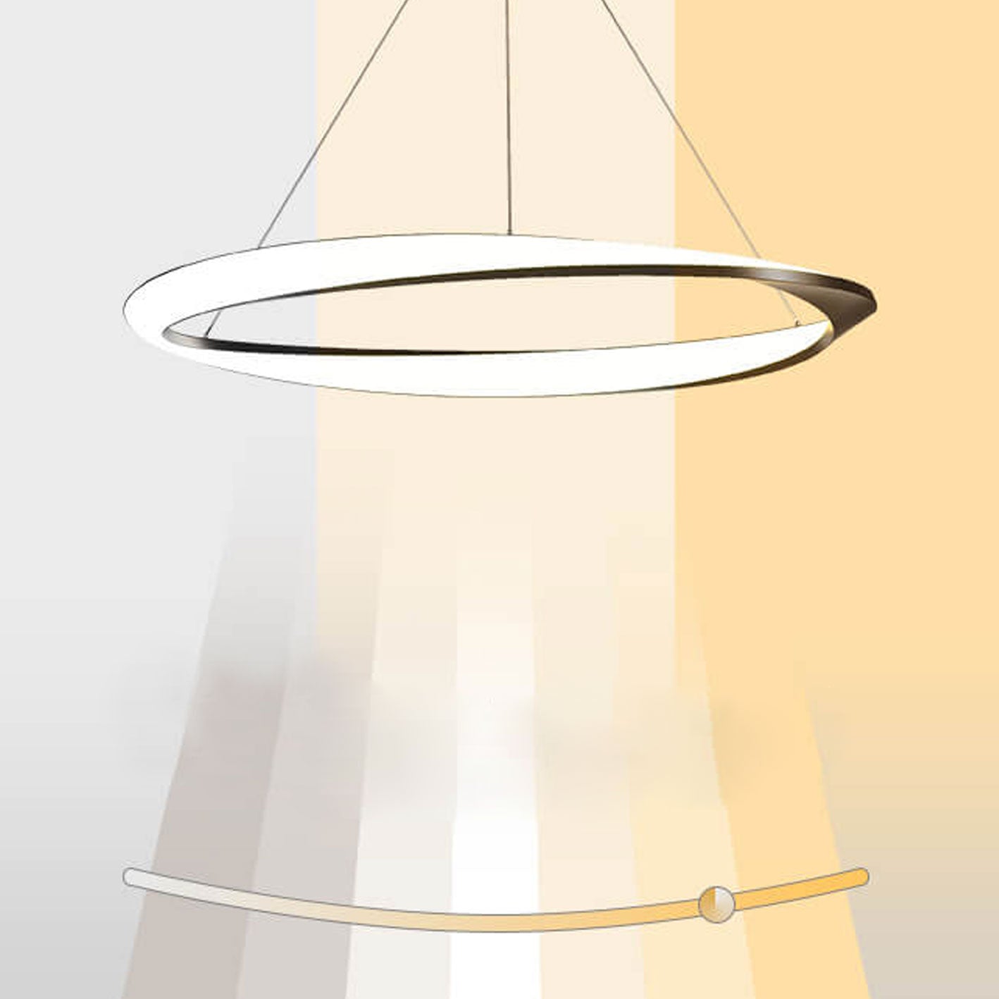 Nordic Light Luxury Round Aluminum LED Pendant Light