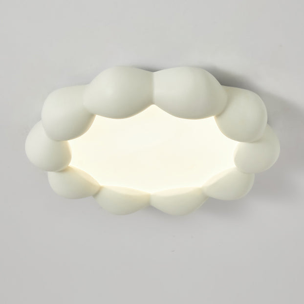 مصباح سقف LED دائري من الأكريليك والراتينج الفرنسي التقليدي لغرفة المعيشة