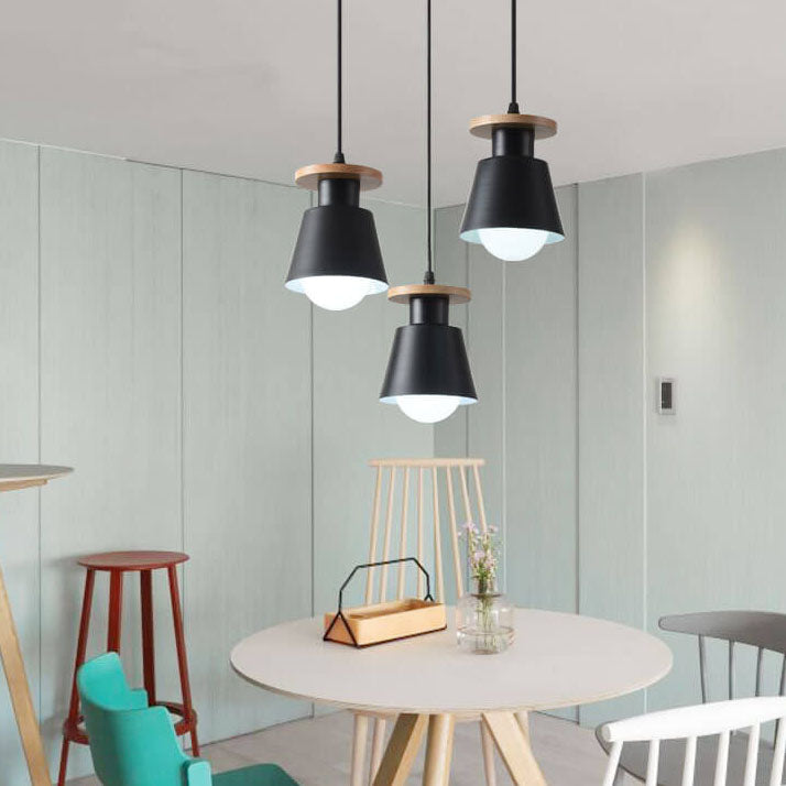 Nordic Bell-shaped Geometric 1-Light Pendant Light