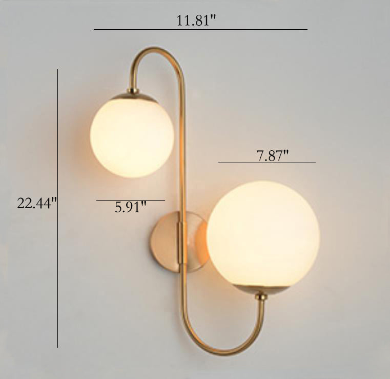 Creative Industrial Magic Bean Glass 2-Light Wall Sconce Lamp