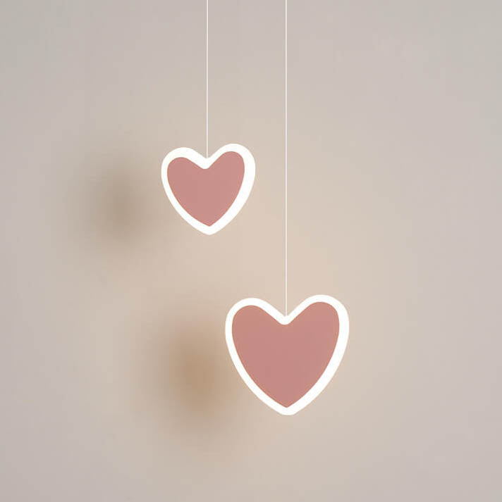 Nordic Creative Heart Shaped LED Pendant Light