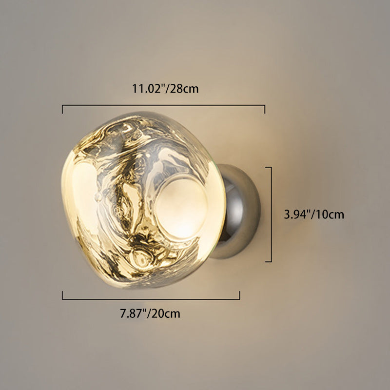 Modern Art Deco Lava Ball Acrylic Hardware LED Wall Sconce Lamp For Living Room
