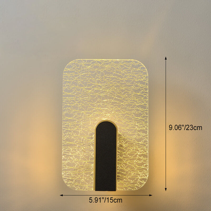 مصباح حائط LED دائري الشكل من الأكريليك بتصميم هندسي بسيط وعصري لغرفة النوم