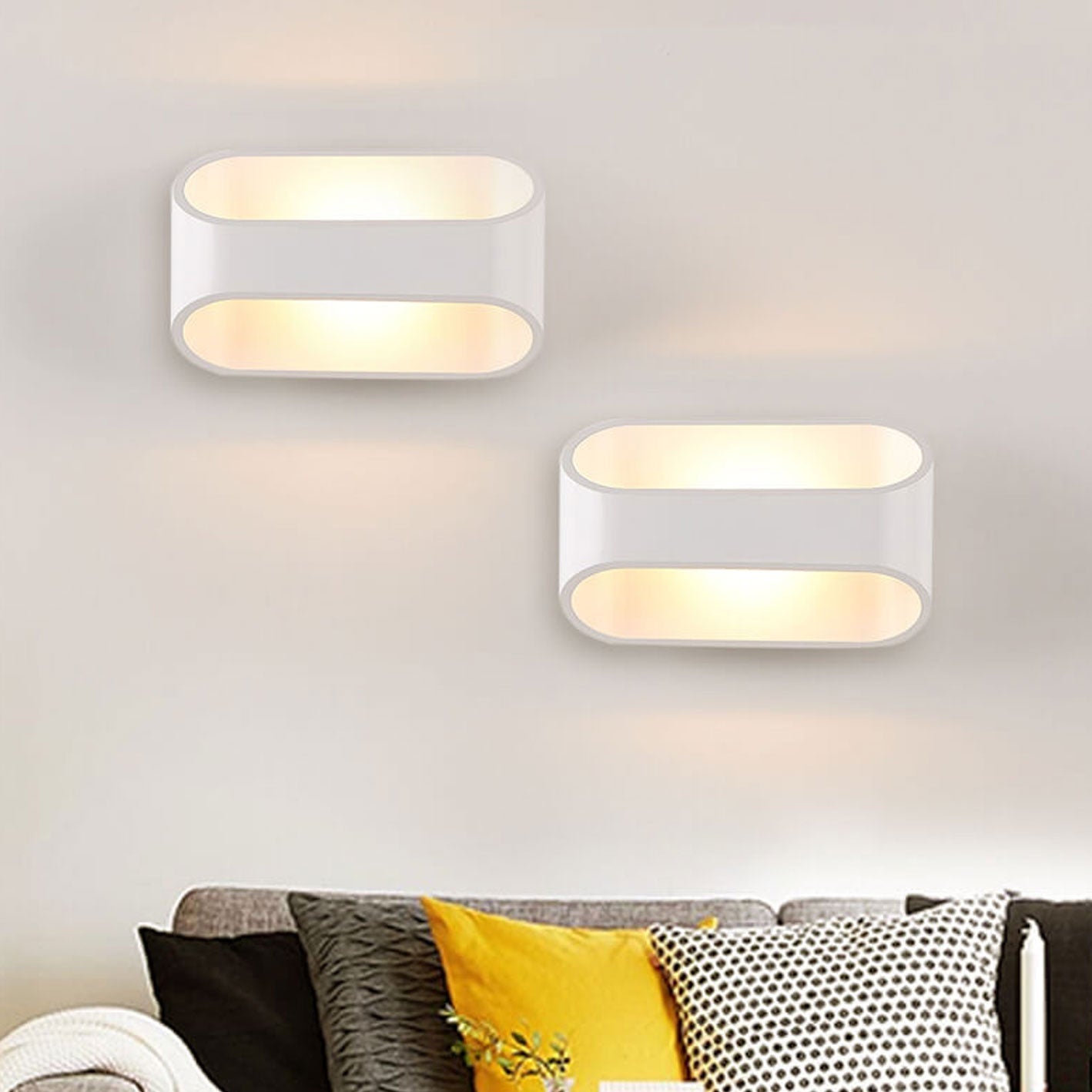 مصباح حائط LED بتصميم مستطيل بسيط من الطراز الاسكندنافي