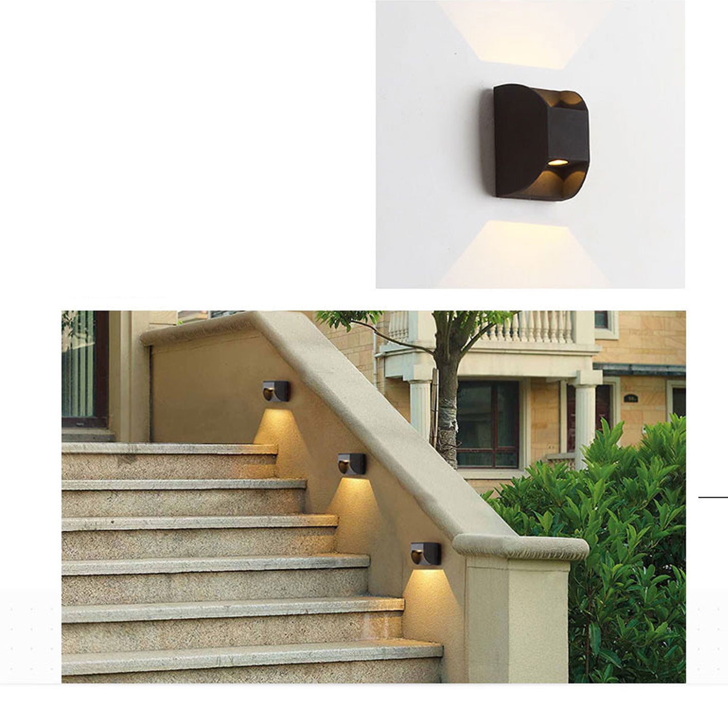 مصباح حائط LED خارجي مقاوم للماء بتصميم عصري بسيط ومبتكر