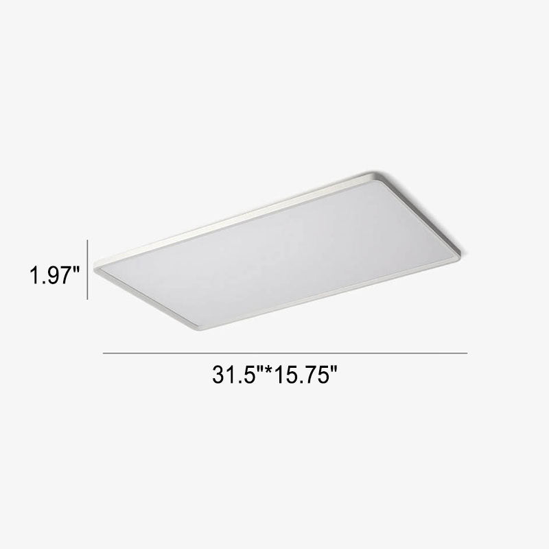 Modern Minimalist Rectangular Iron Aluminum LED Flush Mount Lighting