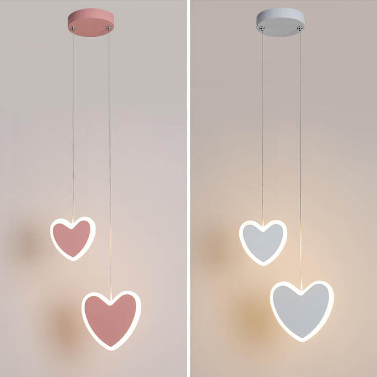 Nordic Creative Heart Shaped LED Pendant Light