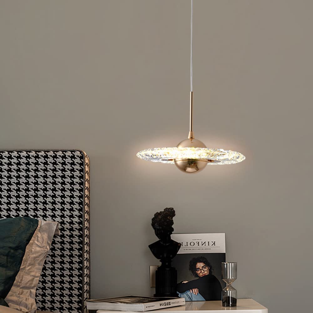 مصباح LED معلّق بتصميم صليب دوار فاخر عصري من الأكريليك لغرفة المعيشة