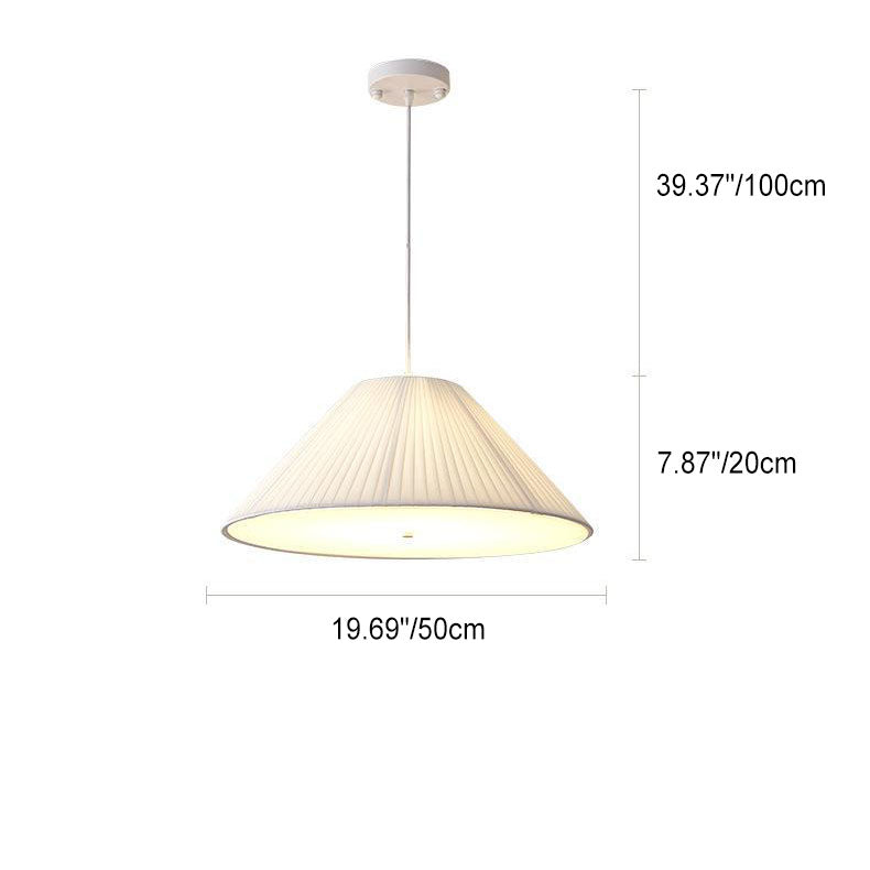 Contemporary Scandinavian Round Iron Acrylic Fabric 4/5 Light Pendant Light For Living Room