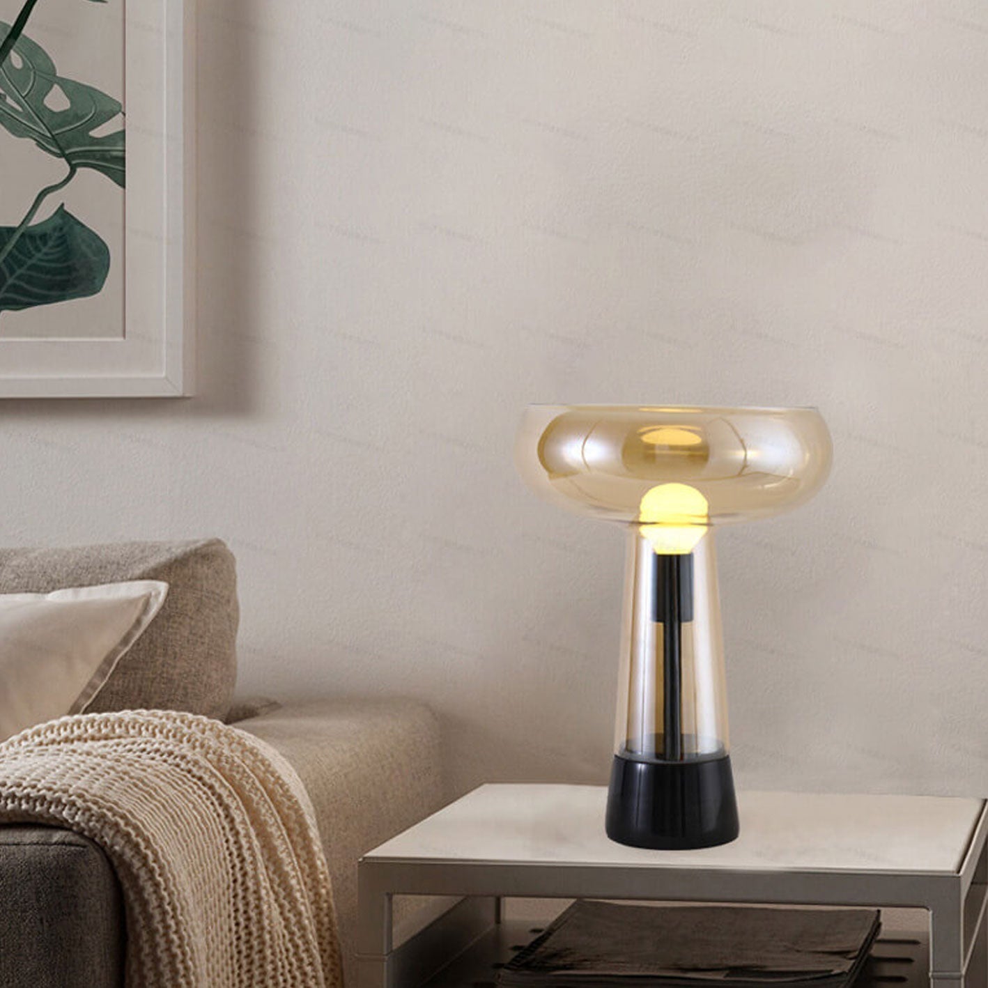 Simple Creative Glass Marble LED Table Lamp
