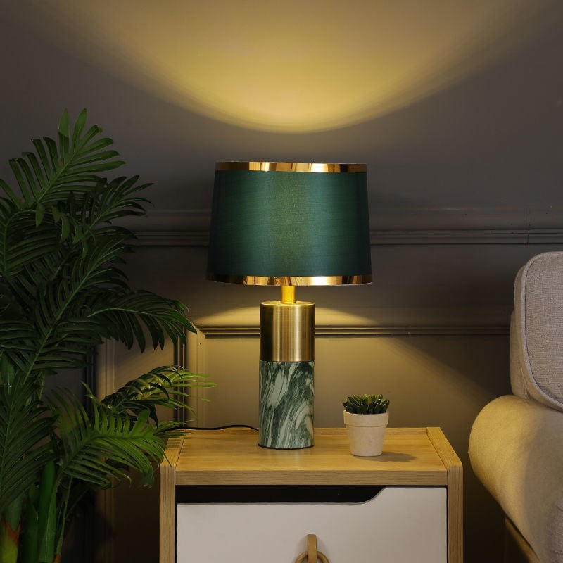 Nordic Fabric Column 1-Light Dimmer Touch Table Lamp