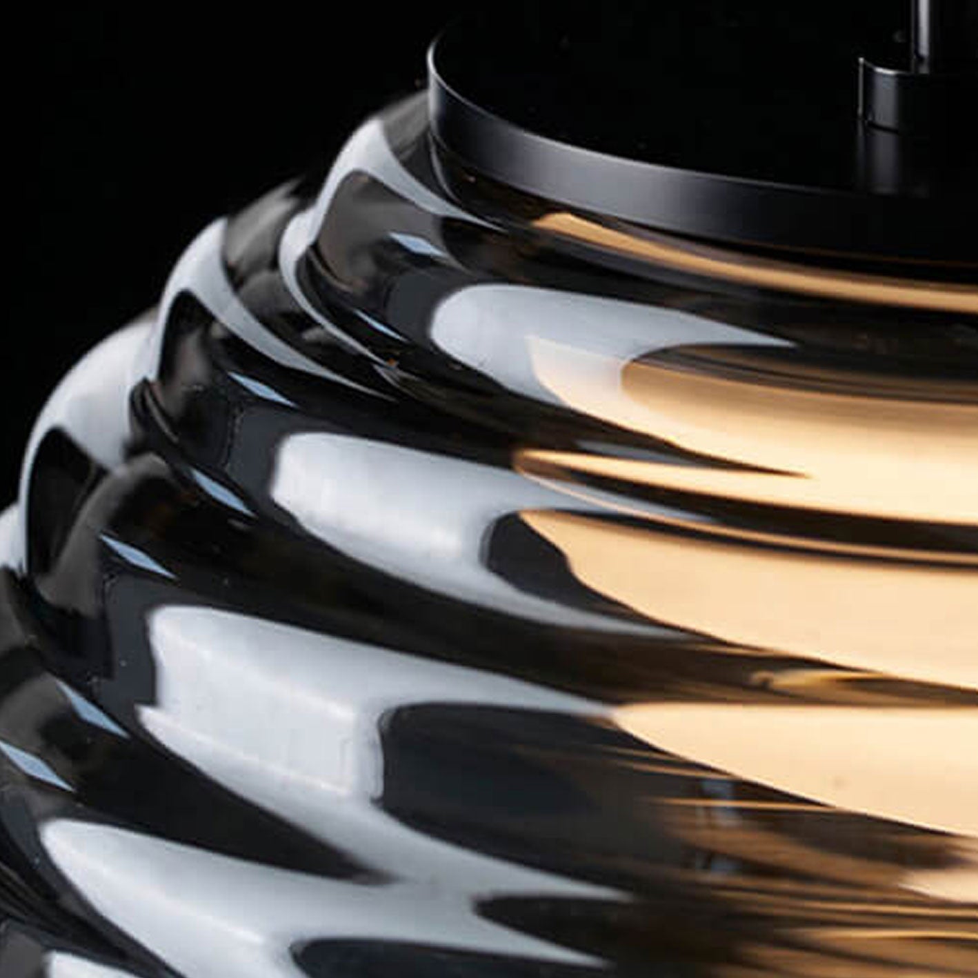 Italian Minimalist Water Ripple Round Glass Long Bar Island Light 3-Light Chandelier