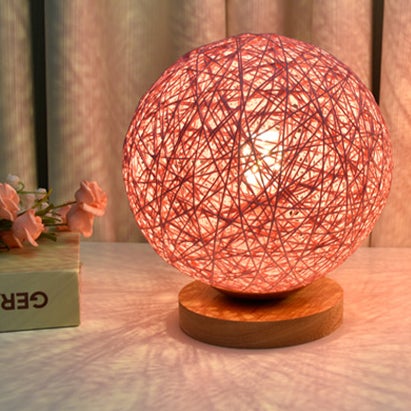 Modern Minimalist Hemp Vine Weaving 1-Light LED Table Lamp