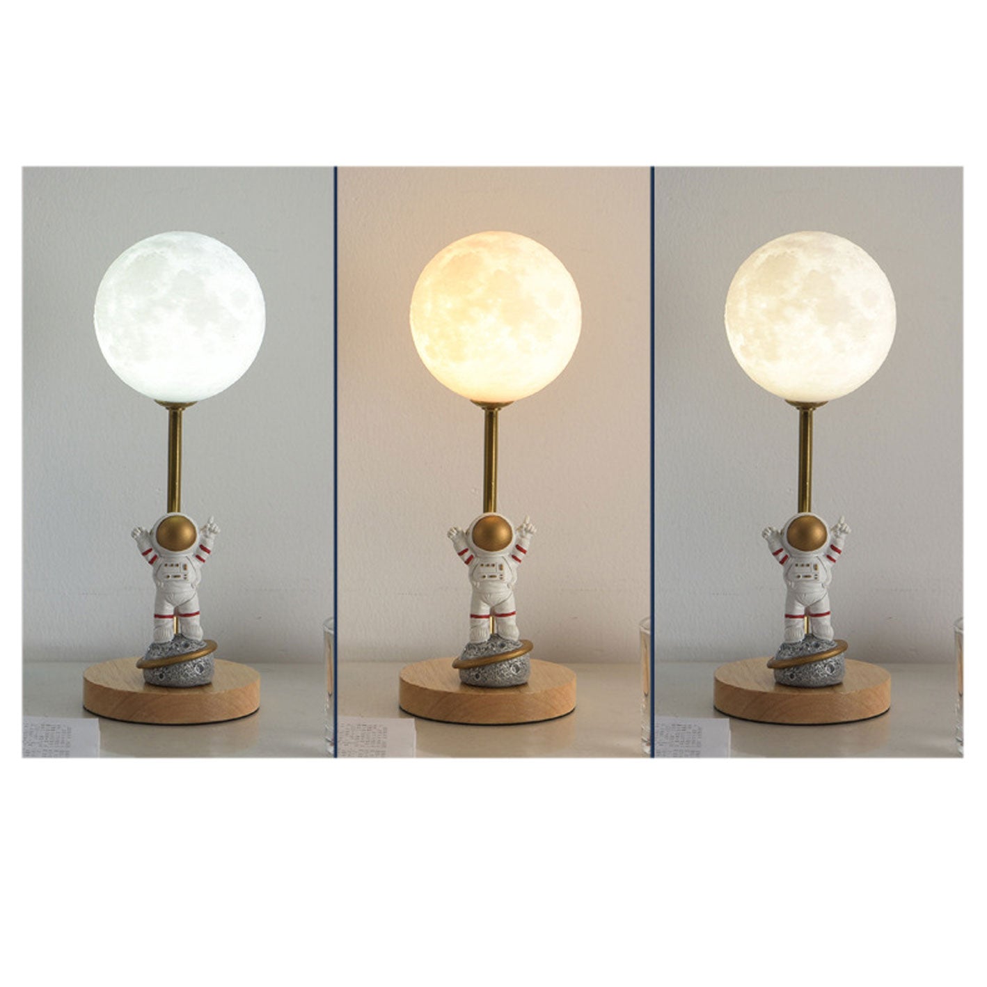 Nordic Creative 3D Printed Moon 1-Light Decorative Table Lamp
