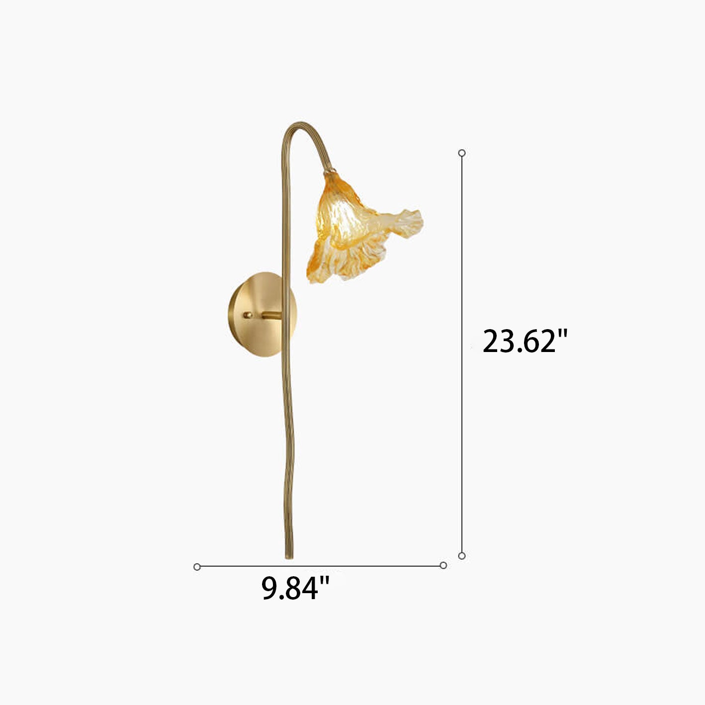 Modern Chinese Dry Lotus Glass Lamp Design 1-Light Wall Sconce Lamp