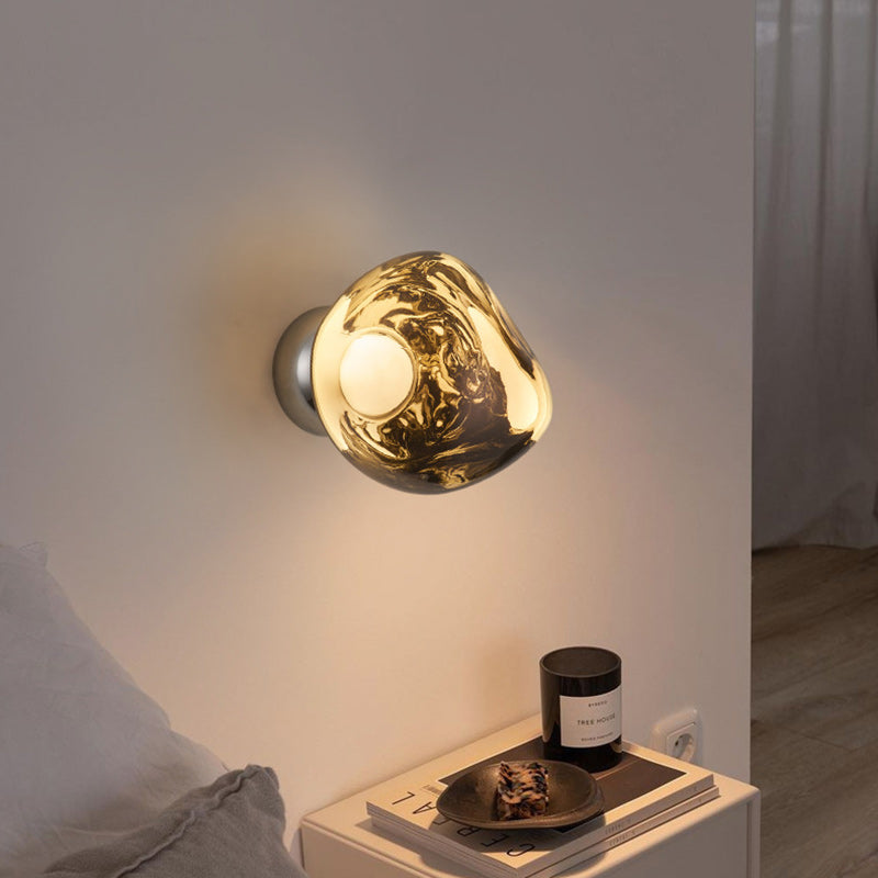 Modern Art Deco Lava Ball Acrylic Hardware LED Wall Sconce Lamp For Living Room