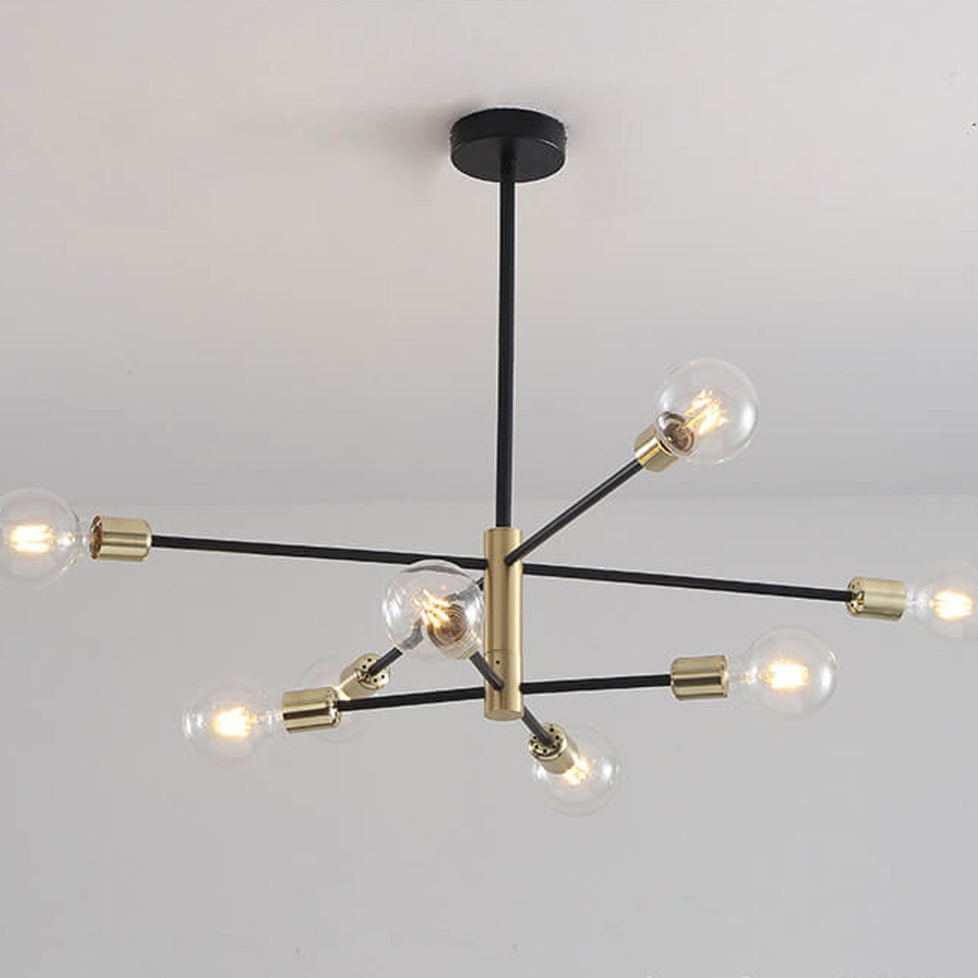 Nordic Minimalist Branch Wrought Iron Aluminum 4/6/8-Light Chandelier