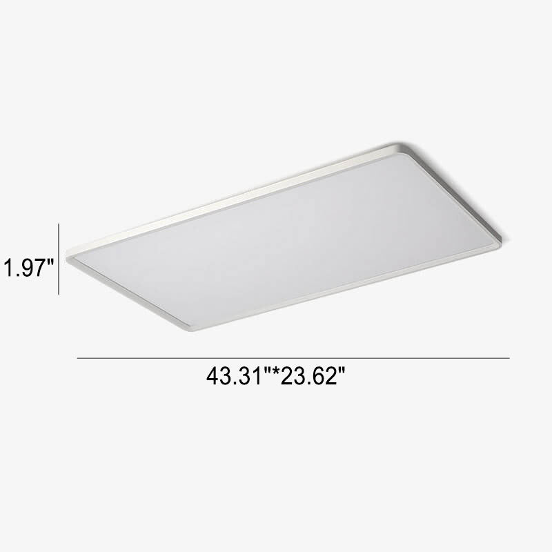Modern Minimalist Rectangular Iron Aluminum LED Flush Mount Lighting